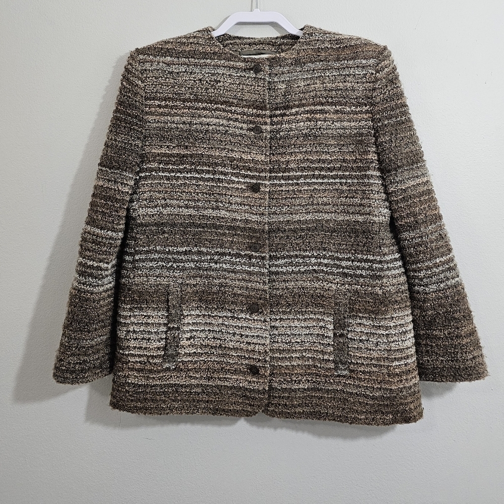 Vintage Jaeger Striped Wool Blend Jacket
